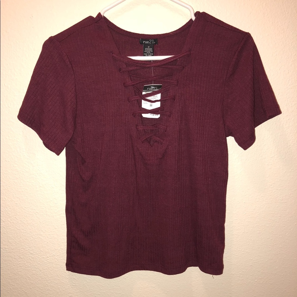 Lattice Lace Up NWT Top.